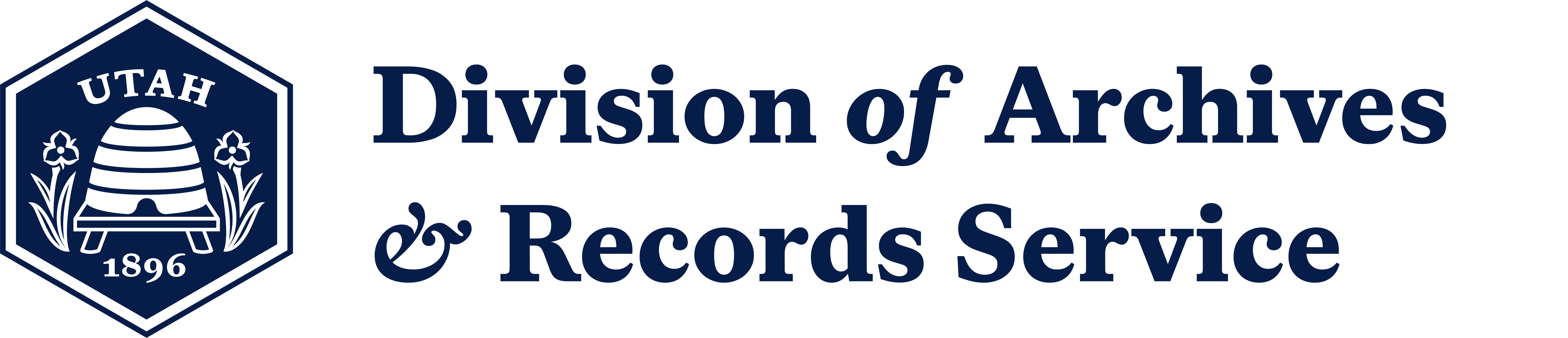 Utah logo for division of Archives and Records Services