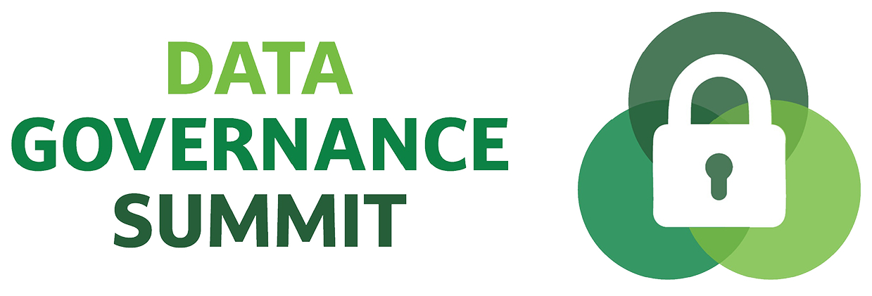 Data Governance Summit logo with a padlock icon on overlapping green circles.